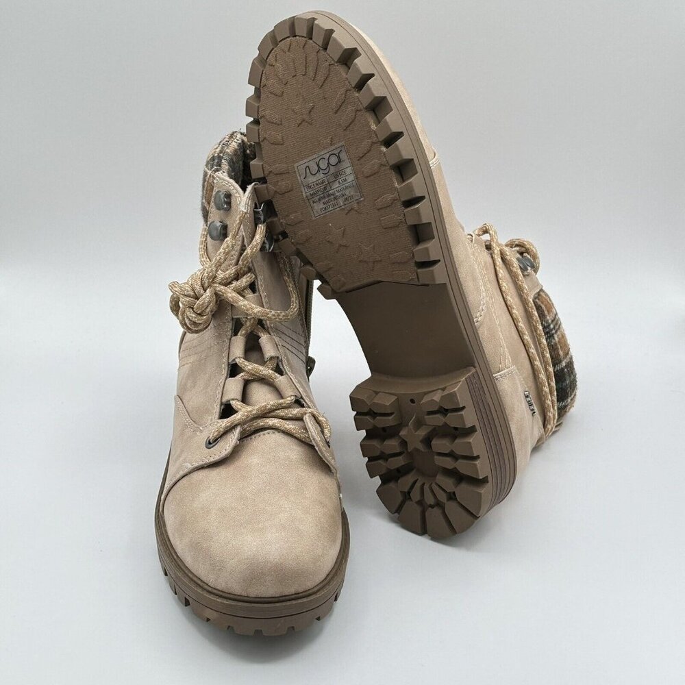 Women’s Sugar Cream Ankle Boots Size 8.5 - Picture 5 of 8